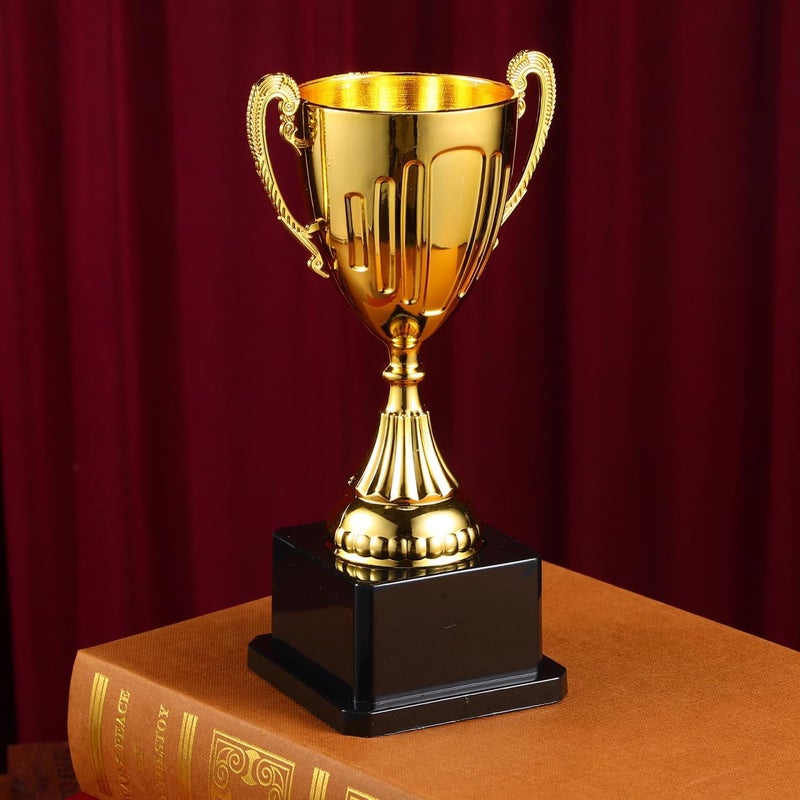 Yardwe Mini Gold Trophy Cup with Black Square Base 7.5 Inch Award Trophy for First Place Winner Recognition and Competition Prizes - Image 1